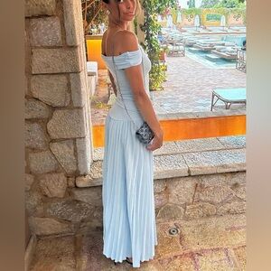 Field of Dreams Off-Shoulder Maxi Dress